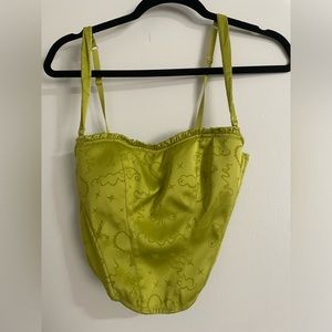 Savage fenty lime green corset